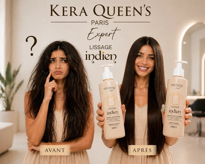 Lissage Indien Anti-Frizz 3x150ml KERA QUEENS EXPERT PARIS.
