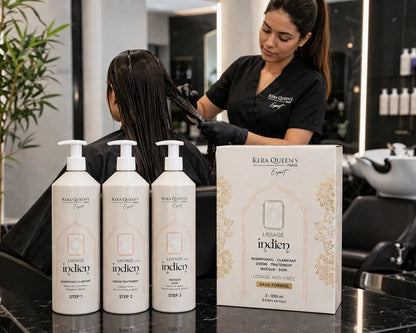 Lissage Indien  Anti-Frizz  3 x 1 Litre  KERA QUEENS EXPERT PARIS.