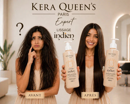 Lissage Indien Anti-Frizz 3x150ml  KERA QUEENS EXPERT PARIS.