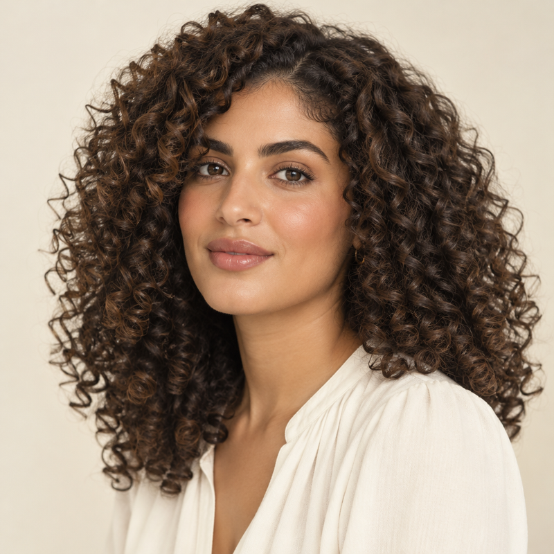 Cheveux bouclés