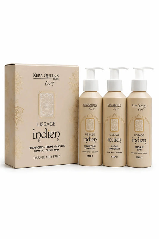 Lissage Indien  Anti-Frizz  3 x 1 Litre  KERA QUEENS EXPERT PARIS.